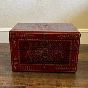 Oriental Accent Flatware Storage Decorative Box
